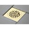 Kingston Brass BSF6360PB Watercourse Floral 4" Square Grid Shower Drain, Brass BSF6360PB - alternate 3